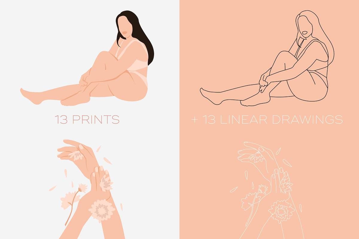 Nude Modern Diversity Collection, a Person Illustration by Minkina (Photo 4 of 6)