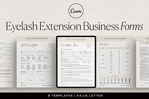 Eyelash Extension Business Forms