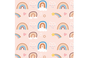 rainbow shooting star, a Texture Illustration by studiogstock