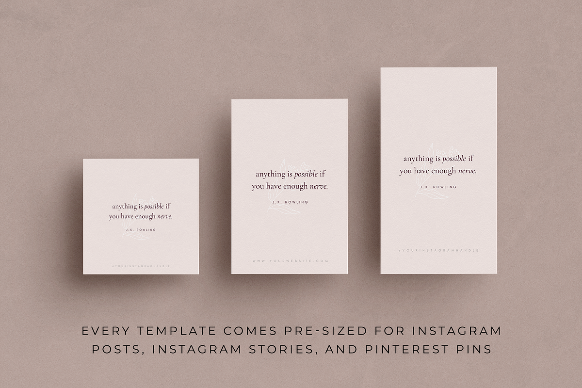 Joanna Social Media Quote Bundle, a Social Media Template by Atlas & Anchor Designs (Photo 4 of 8)