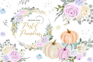 Pastel Arrangements Pumpkin Clipart