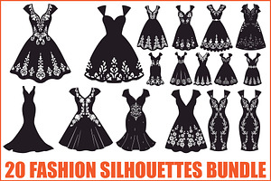 Luxury Dress Clipart Set, an Illustration by hafijul
