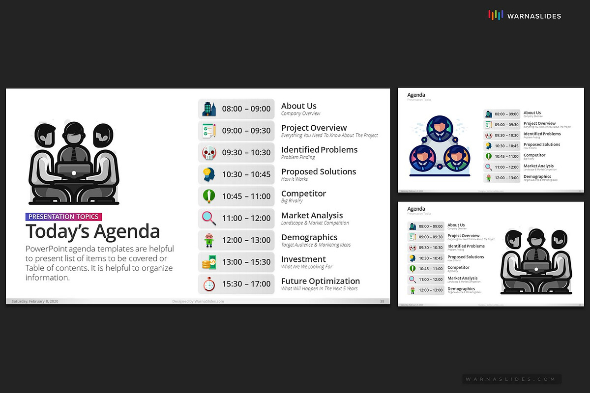 Agenda Meeting PowerPoint Templates, a Presentation Template by Warna Works (Photo 11 of 12)