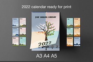 2022 printable calendar a3 a4 a5
