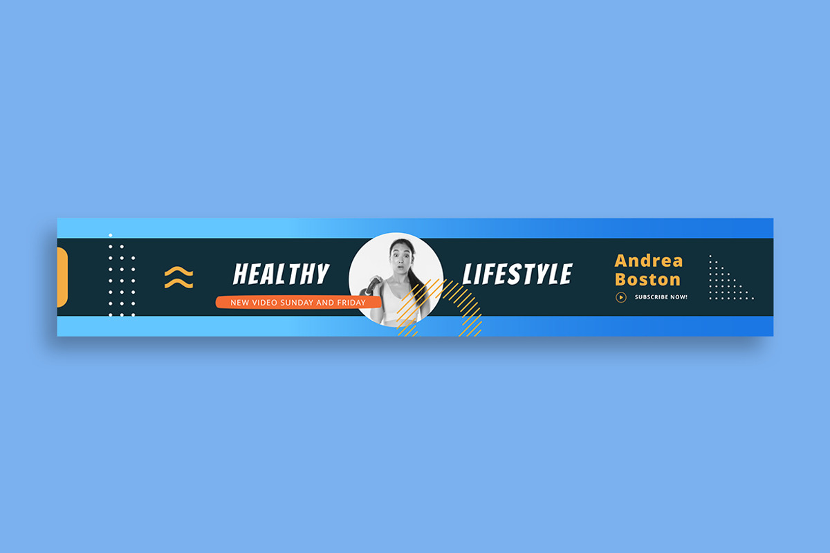 Healthy Lifestyle Youtube Cover, a Social Media Template by MikroType Std (Photo 2 of 4)