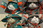 40 Samurai Cat Illustrations, an Animal Illustration by HipFonts (Thumbnail 7 of 11)