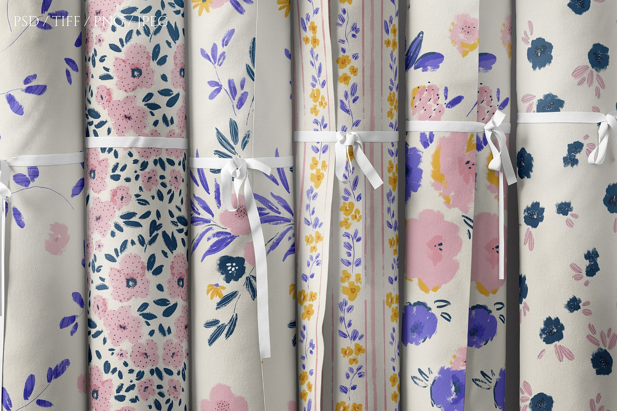 Painterly Floral. Whimsical Patterns, a Pattern Graphic by PaperJamLab (Photo 4 of 12)