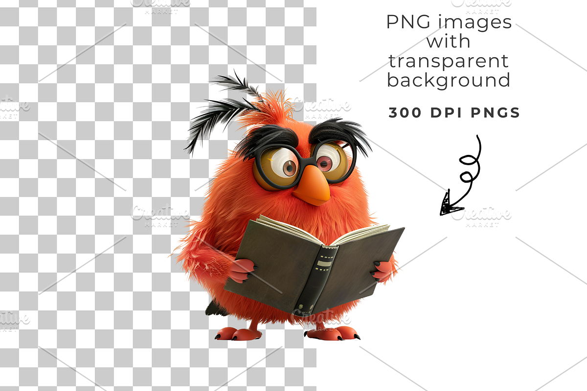 Quirky Bird Clipart, 47 PNG, an Animal Illustration by EllyandLima (Photo 3 of 6)