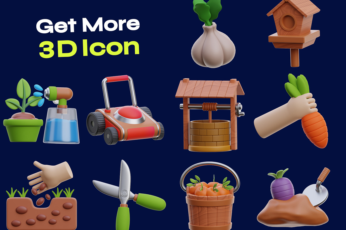 Farm and Agriculture 3D Icon Pack, a Food & Drink 3D Model by orenjidesign (Photo 8 of 8)