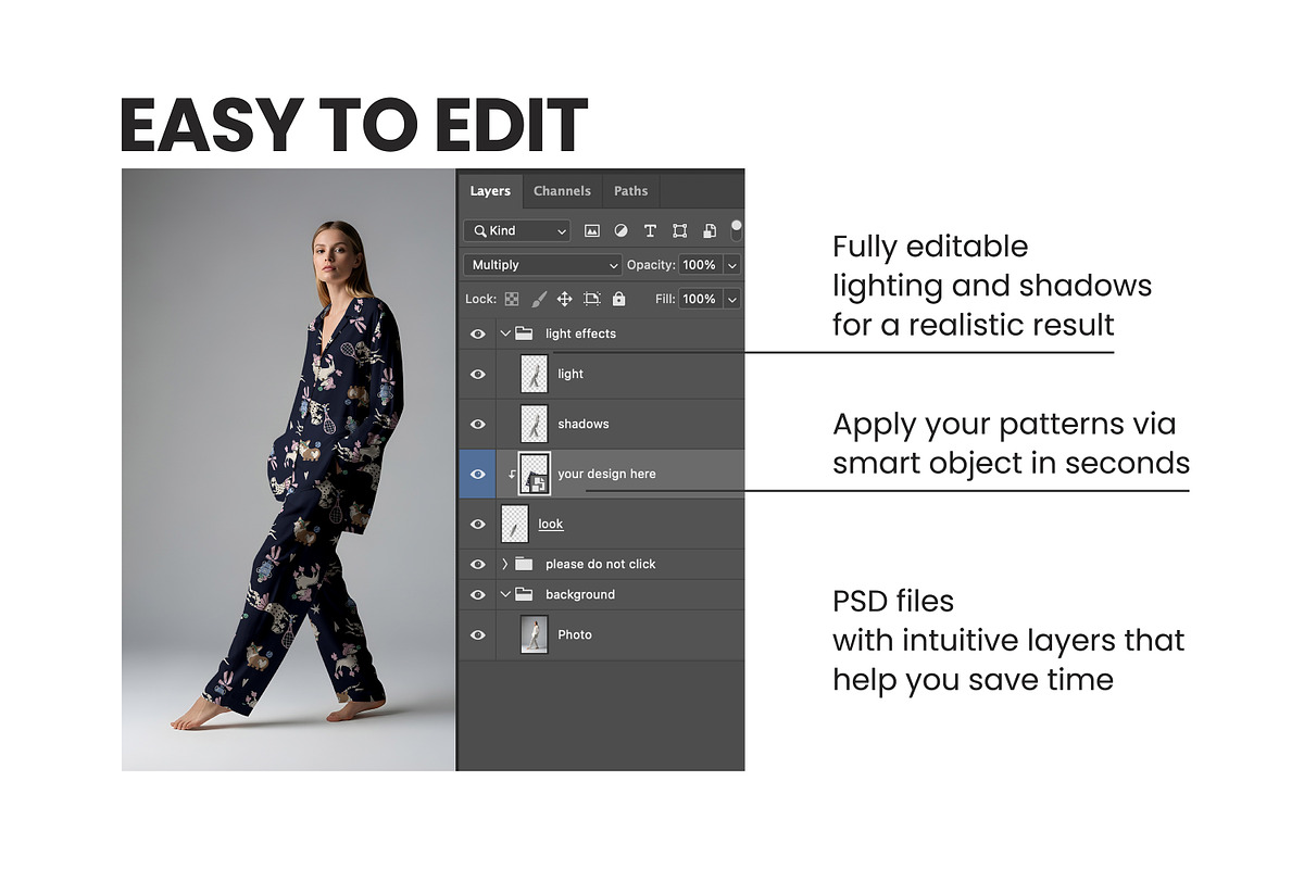 10 Pajamas Mockups + 10 Bonus PSDs, a Shirt Mockup by ARARA ✸ Creative Design (Photo 6 of 6)
