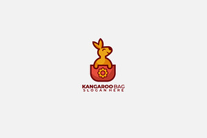 Cute Kangaroo Logo Illustration Temp