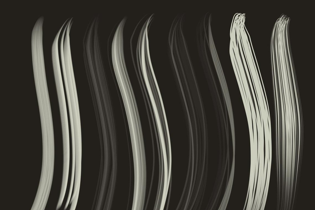 60 Hair brushes for procreate, a Brush Add-On by Endete & Mazak brushes (Photo 7 of 10)