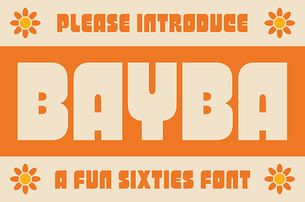 Bayba - A Fun 60s Font, a Sans Serif Font by The Type Fella