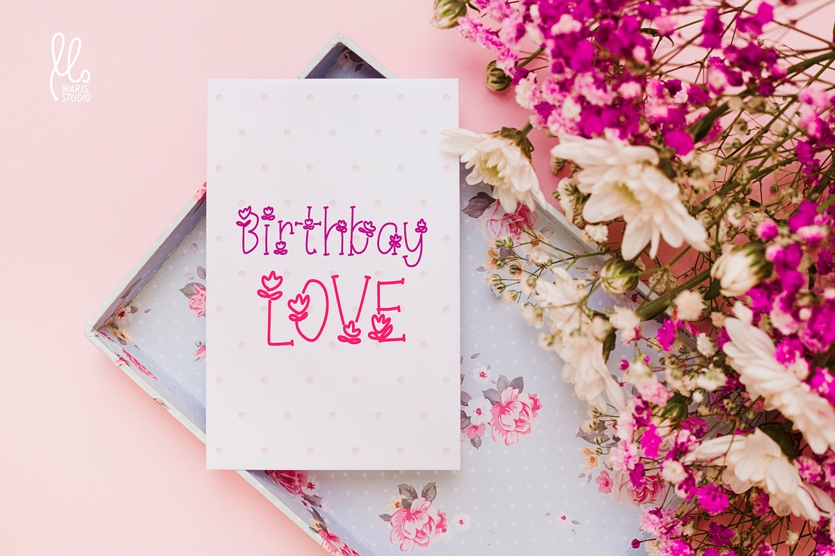 Blooming Branch Handwritten, a Handwritten Font by Waris Studio (Photo 4 of 8)