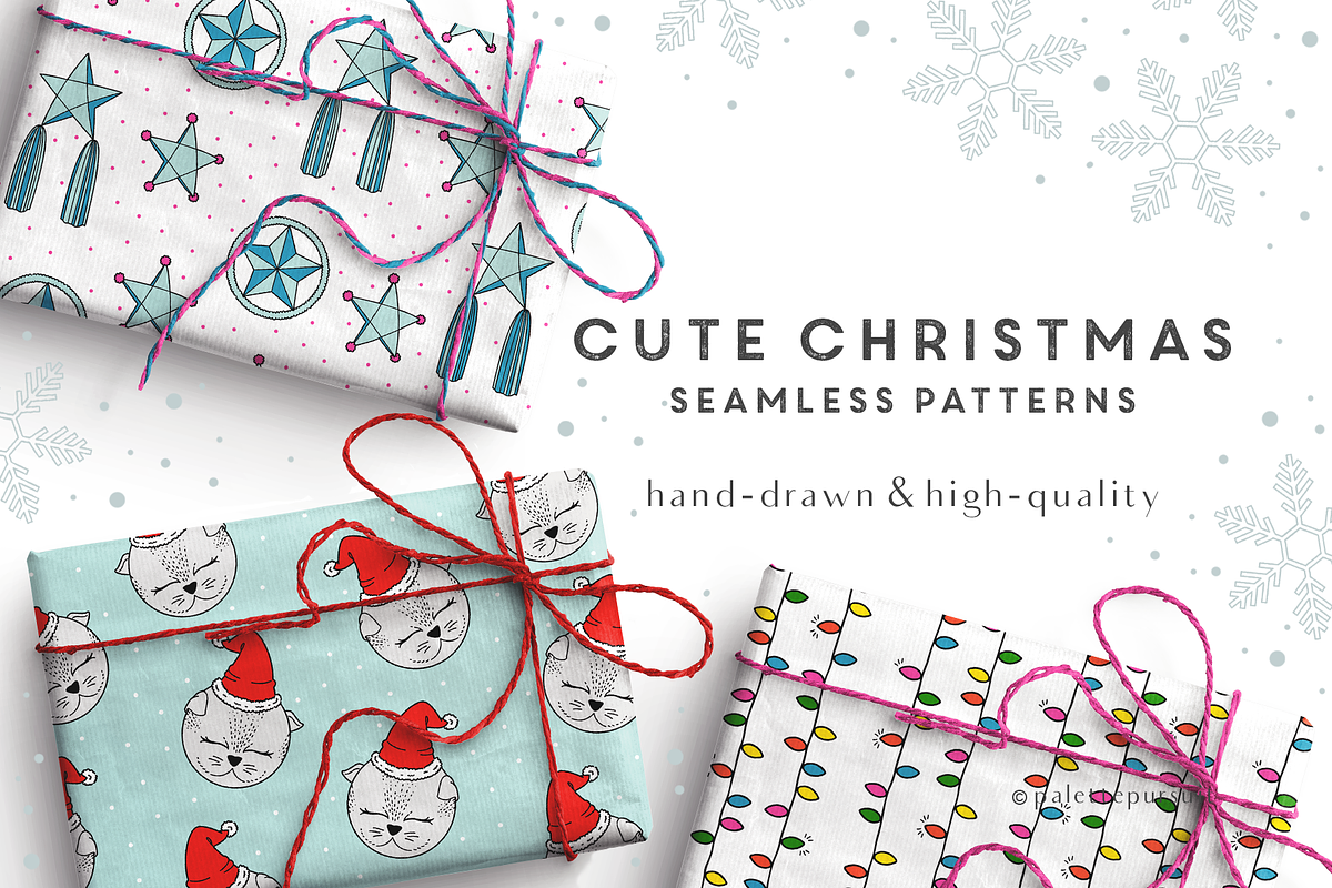 Cute Christmas Seamless Patterns, a Pattern Graphic by Palette Pursuit (Photo 1 of 9)