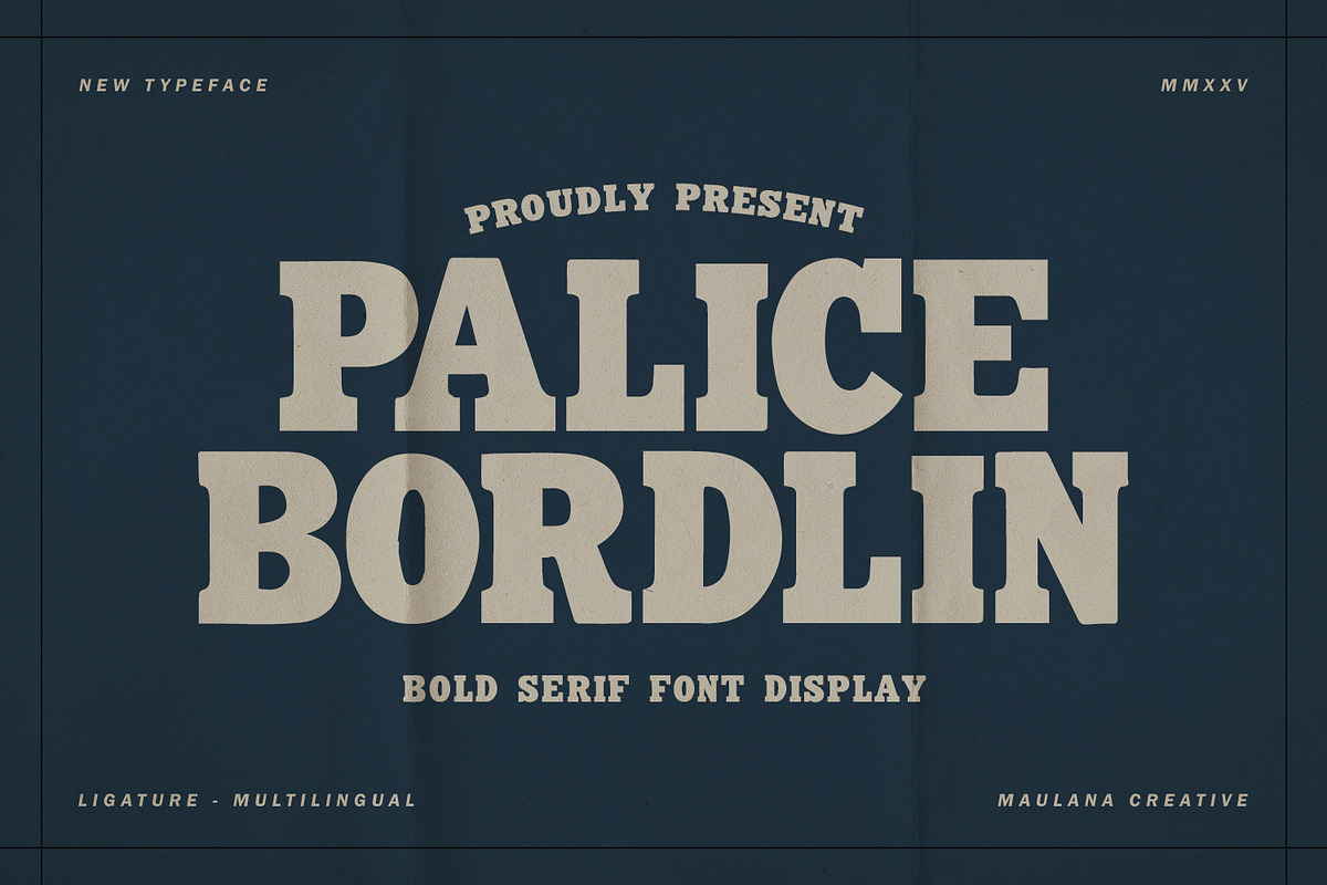 Palice Bordlin Vintage Bold Display, a Serif Font by Maulana Creative (Photo 1 of 7)
