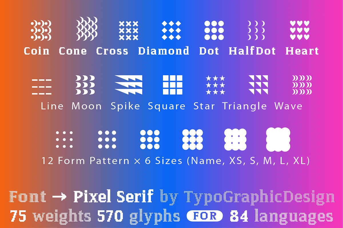 FONT Pixel Serif FLEXIBLE System Typ, a Serif Font by Typo Graphic Design (Photo 5 of 7)