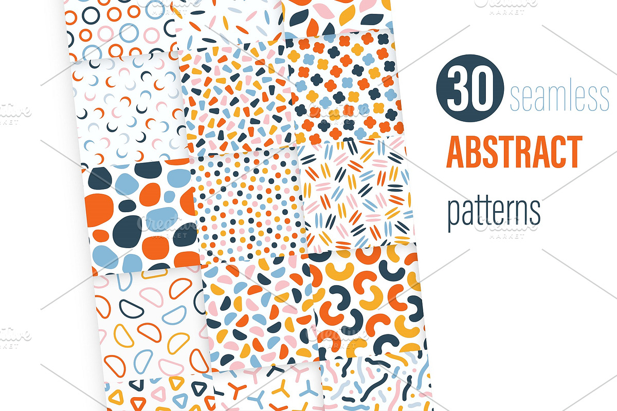Color seamless bright funky patterns, a Pattern Graphic by ExpressShop (Photo 1 of 7)