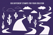 Procreate Landscape Creator set, a Brush Add-On by Julia Right Studio (Thumbnail 2 of 9)