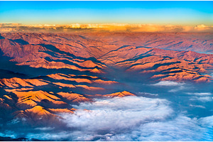Aerial view of the Andes mountains, a Nature Photo by Leonid Andronov
