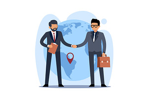 International business cooperation, a Person Illustration by YummyBuum