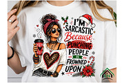 Sarcastic Christmas Girl Punishment, a Seasonal Illustration by Craft Nest (Thumbnail 4 of 6)