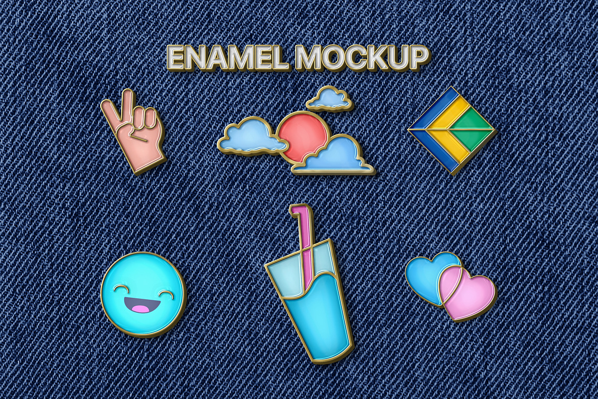 Metallic Enamel Pin Badge PSD Mockup, a Merchandise Mockup by Ram Studio LLC (Photo 1 of 5)