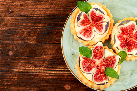 Delicious mini tartlet with figs., a Food & Drink Photo by MLunov MLunov