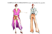 Frontal Fashion Croquis Pack, an Illustration by Art by Lin (Thumbnail 3 of 5)