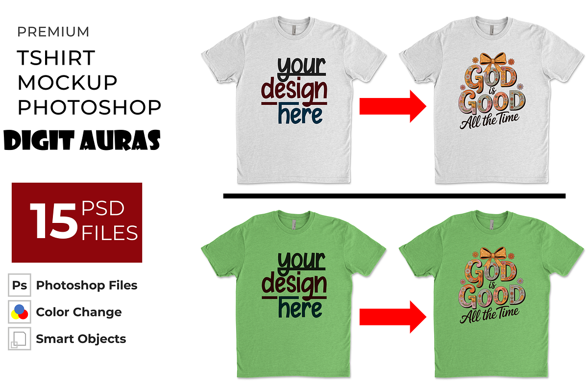 Tshirt Clothing Mockup, a Shirt Mockup by DigitAuras (Photo 1 of 4)
