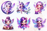 Purple Cute Fairy Clipart, an Illustration by RobertsArt (Thumbnail 3 of 7)