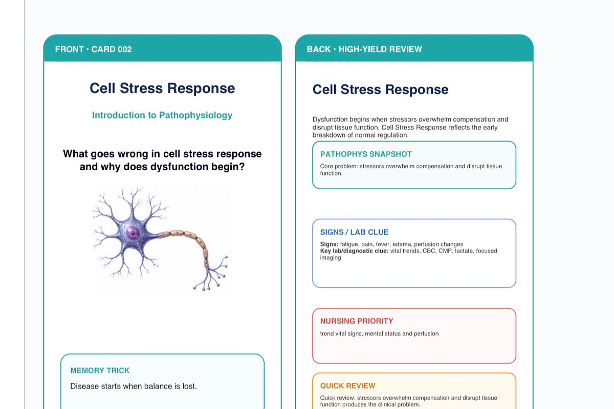 Pathophysiology Flashcards Bundle, a Card Template by HeavensStar (Photo 7 of 7)