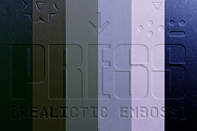 Realistic Emboss Photoshop Template, a Layer Style Add-On by Design syndrome (Thumbnail 6 of 9)