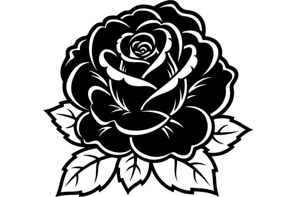 Rose Silhouette File Bundle, a Decorative Illustration by Designer_Momina (Photo 12 of 21)