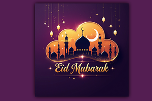 Eid mubarak-greeting-card, a Holiday Photo by microtasker