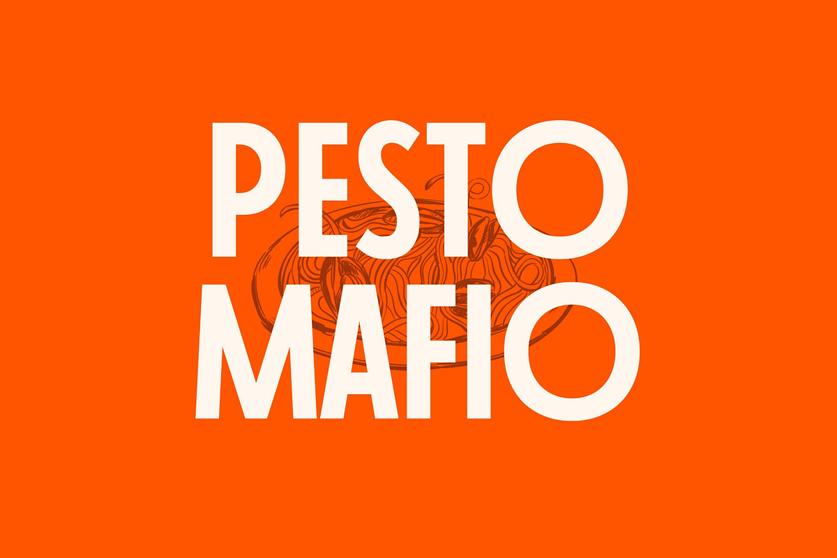 Pesto Mafio - Bold Sans-Serif Font, a Sans Serif Font by Studio Moara (Photo 1 of 8)