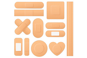Realistic medical plaster first aid, an Object Illustration by Frogella