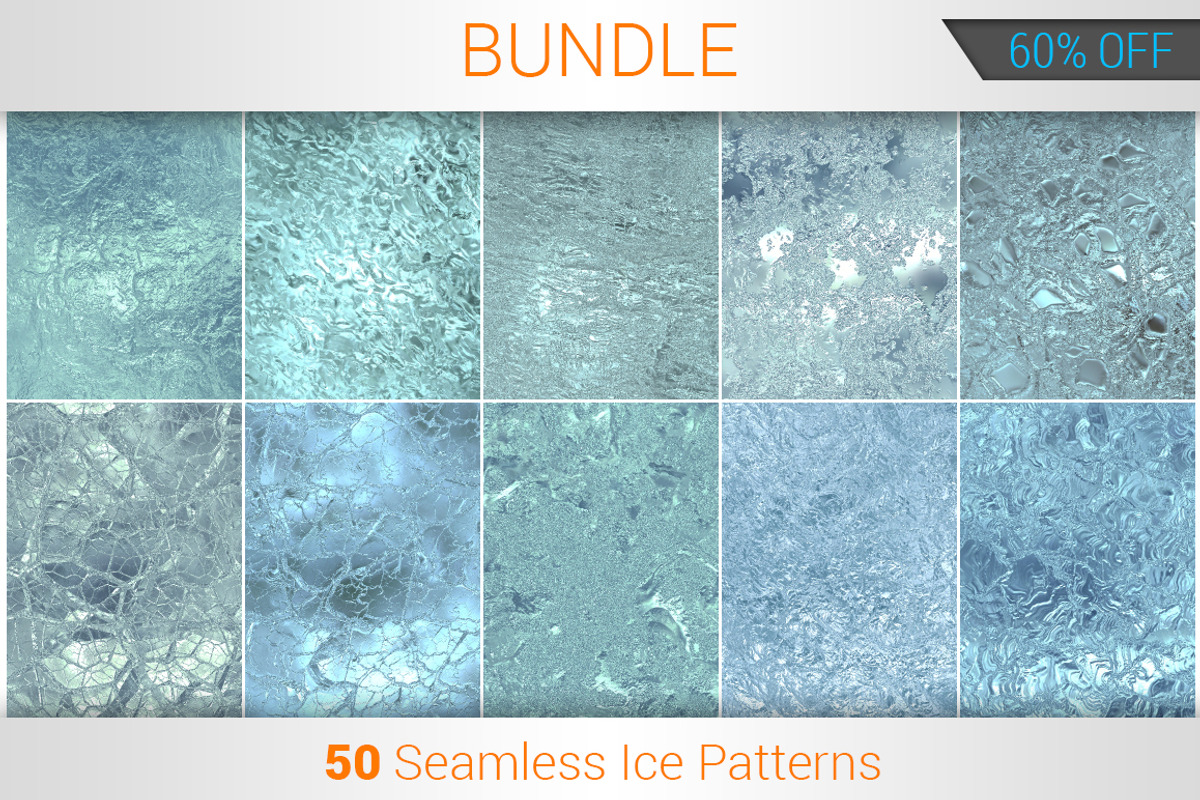 50 Seamless Ice Patterns Bundle