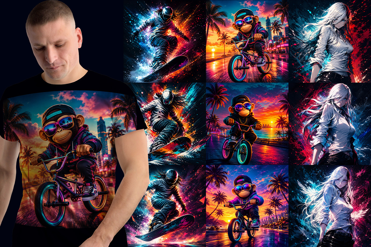 42 Fashionable Vibrant Tshirt Design, an Object Graphic by Miyaji75 (Photo 3 of 6)