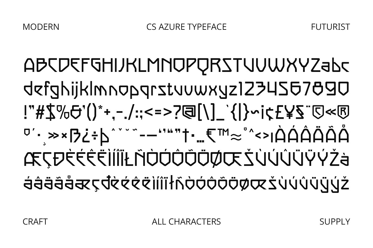 CS Azure – Futuristic Font, a Sans Serif Font by Craft Supply Co. (Photo 8 of 8)