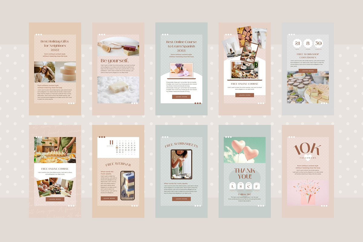 Instagram Story Templates Canva Dot, a Social Media Template by Keikoya (Photo 15 of 16)