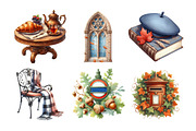 Antique Parisian Fall Clipart, an Illustration by Daily.Designs (Thumbnail 3 of 5)