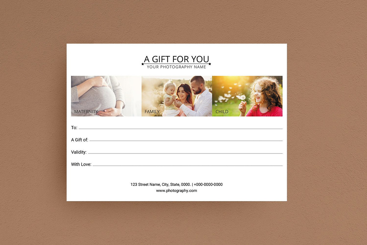 Photography Gift Certificate, a Card Template by retrographix (Photo 3 of 4)