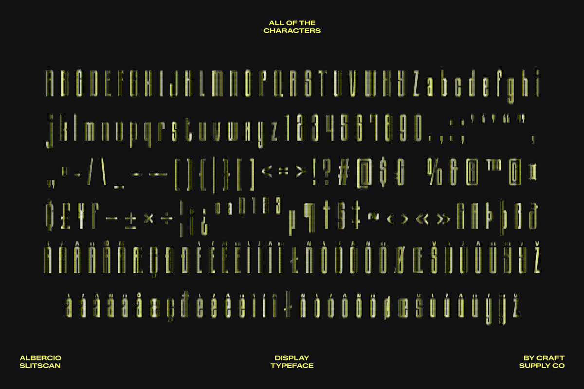 Albercio Slitscan, a Sans Serif Font by Craft Supply Co. (Photo 8 of 8)