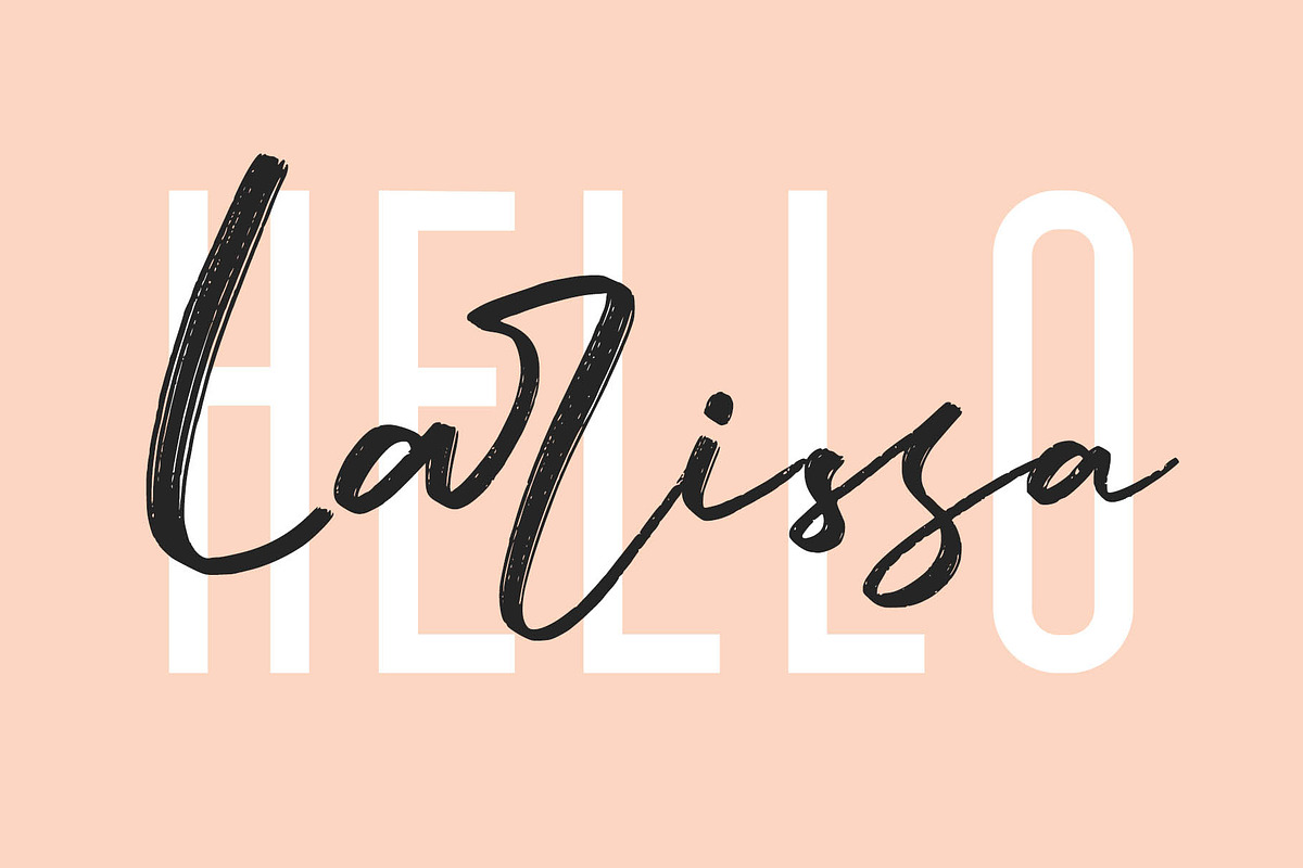 Larissa - Handwritten Font + Bonus preview 7