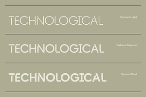 Flyhead Minimalist Technology Font