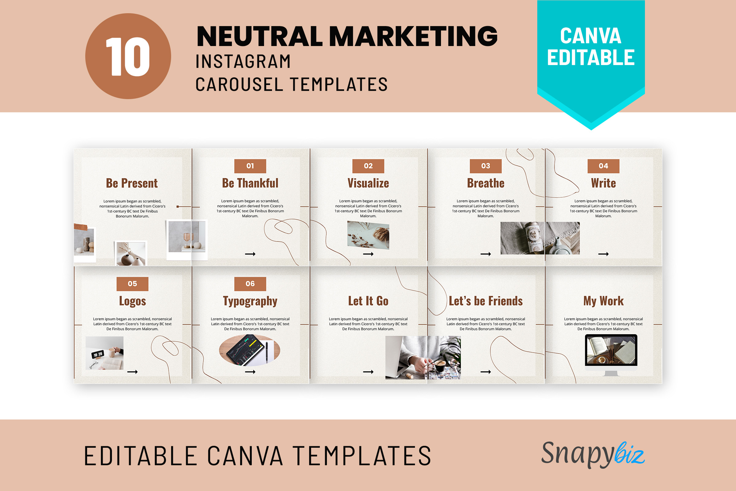Neutral Marketing Carousel Template