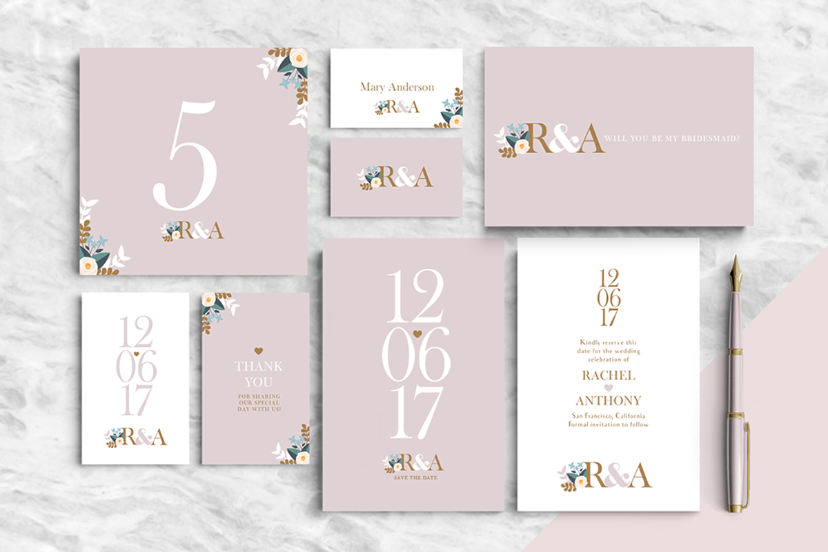 Wedding Collection: 7 sets-49 files, an Invitation Template by Werlang Paper (Photo 30 of 46)