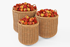 Apple Wicker Basket 07 Toasted Oat