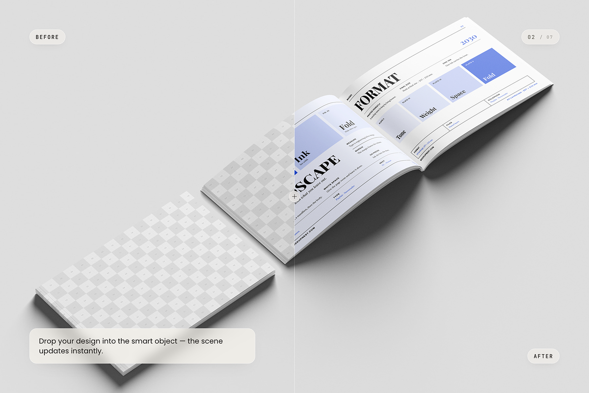 A4 Landscape Magazine Mockup, a Books & Magazine Mockup by Toasin Studio (Photo 2 of 7)